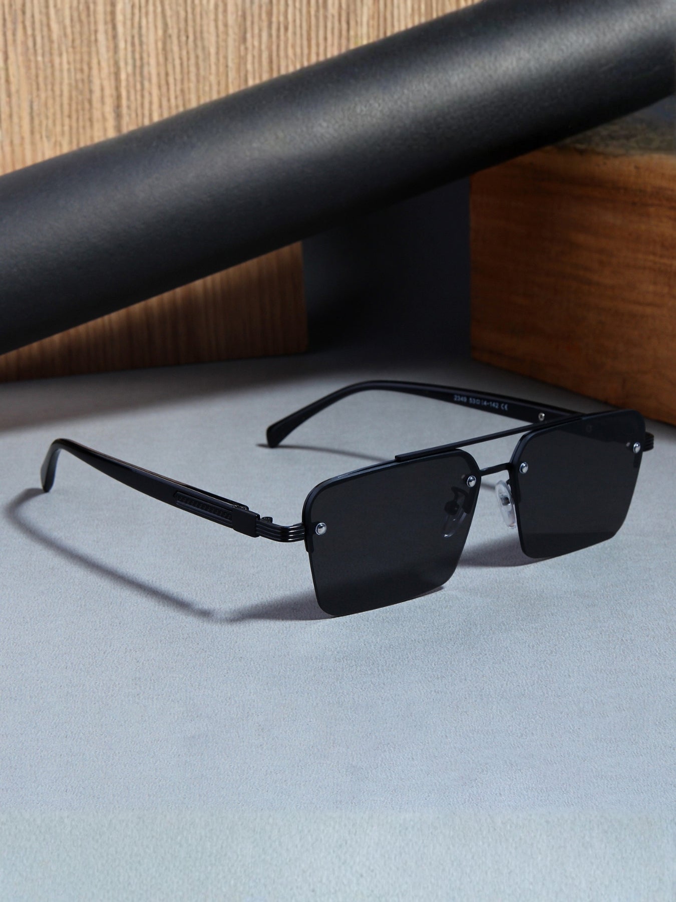 GG2349 Black Rectangle Sunglasses