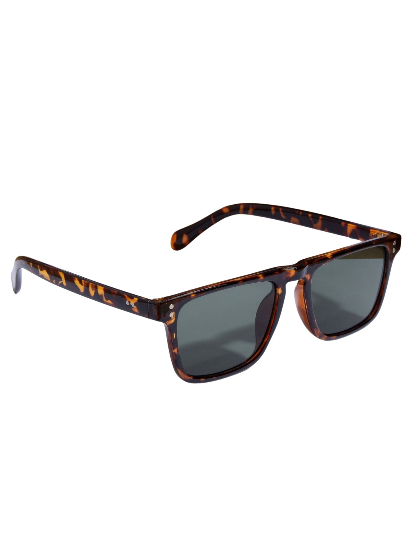 Pardon Tortoise Green Premium Rectangle Sunglasses
