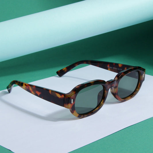 Venom Tortoise Green Oval Sunglasses
