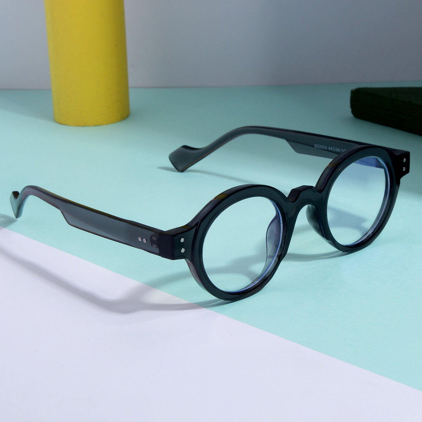 Grey Clear SZ 2003 Round Sunglasses