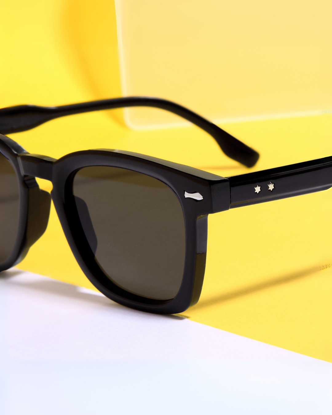 Michel Black Square Sunglasses