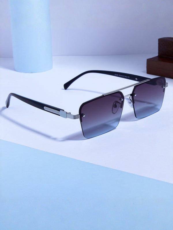 GG2349 Black Blue Gradient Rectangle Sunglasses