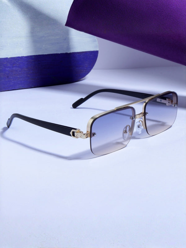 GG2317 Black Peach Gradient Rectangle Sunglasses
