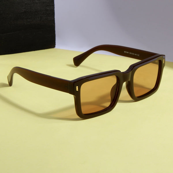 Sigma Brown Rectangle Sunglasses