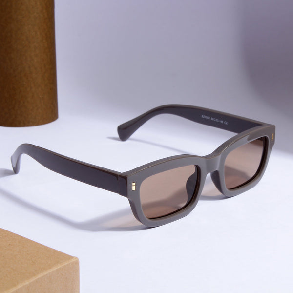 Lizard Brown Rectangle Sunglasses
