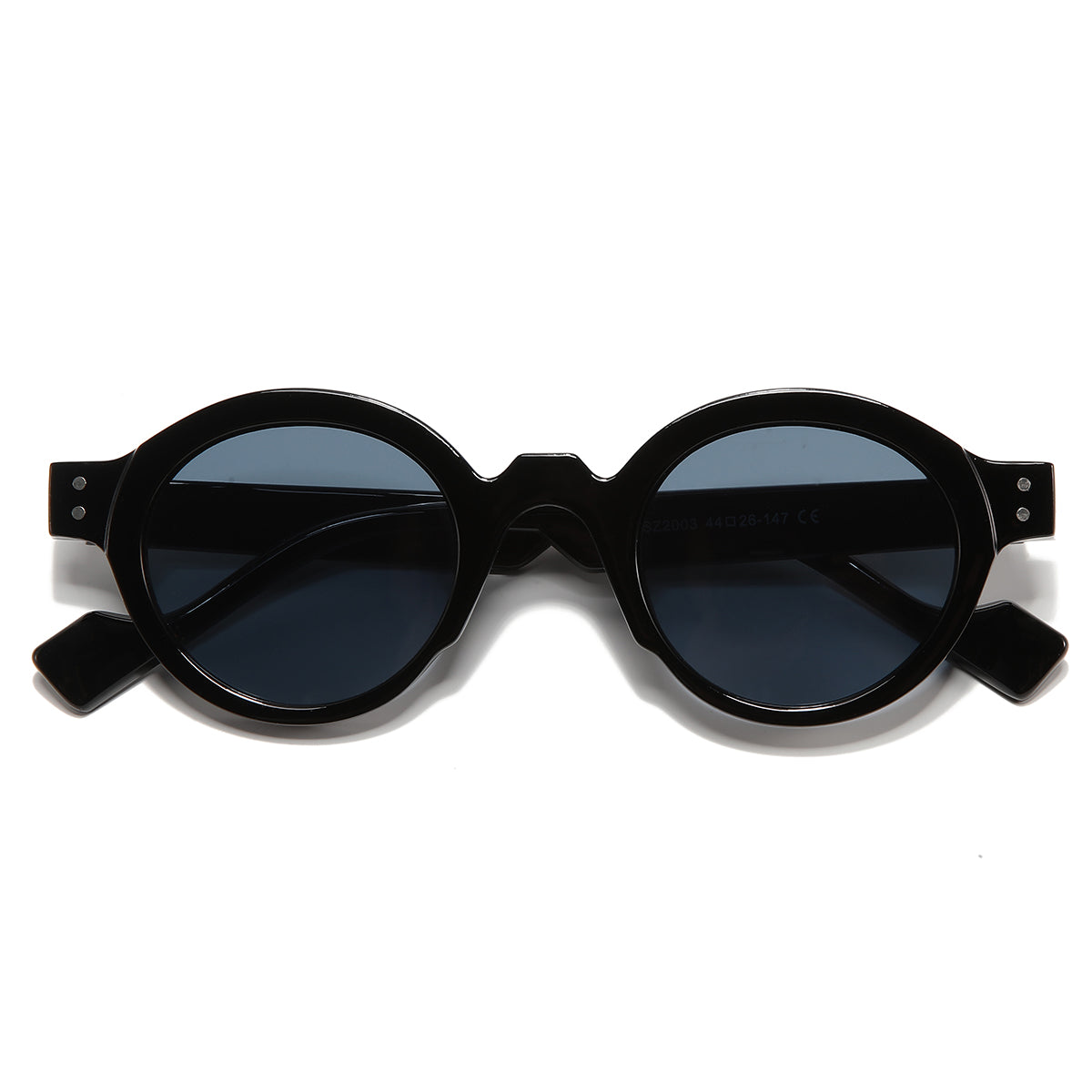 Full Black SZ 2003 Round Sunglasses
