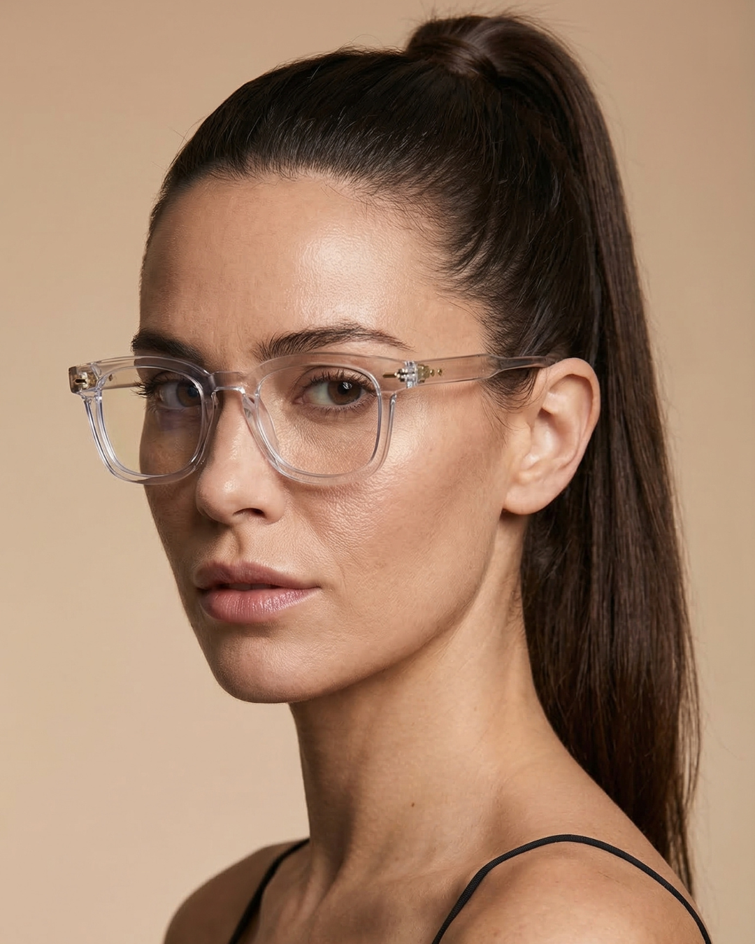 Michel Clear Square Sunglasses