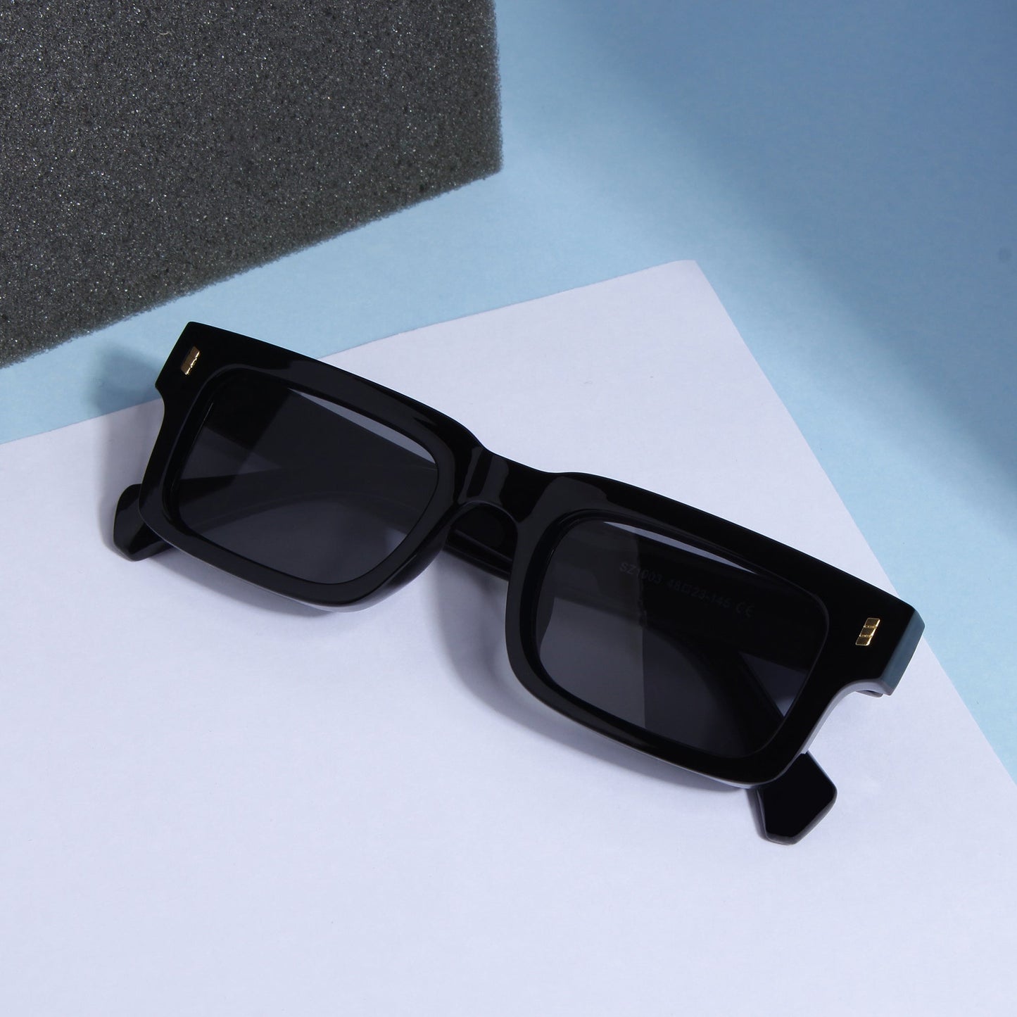 Lucifer Black Rectangle Sunglasses