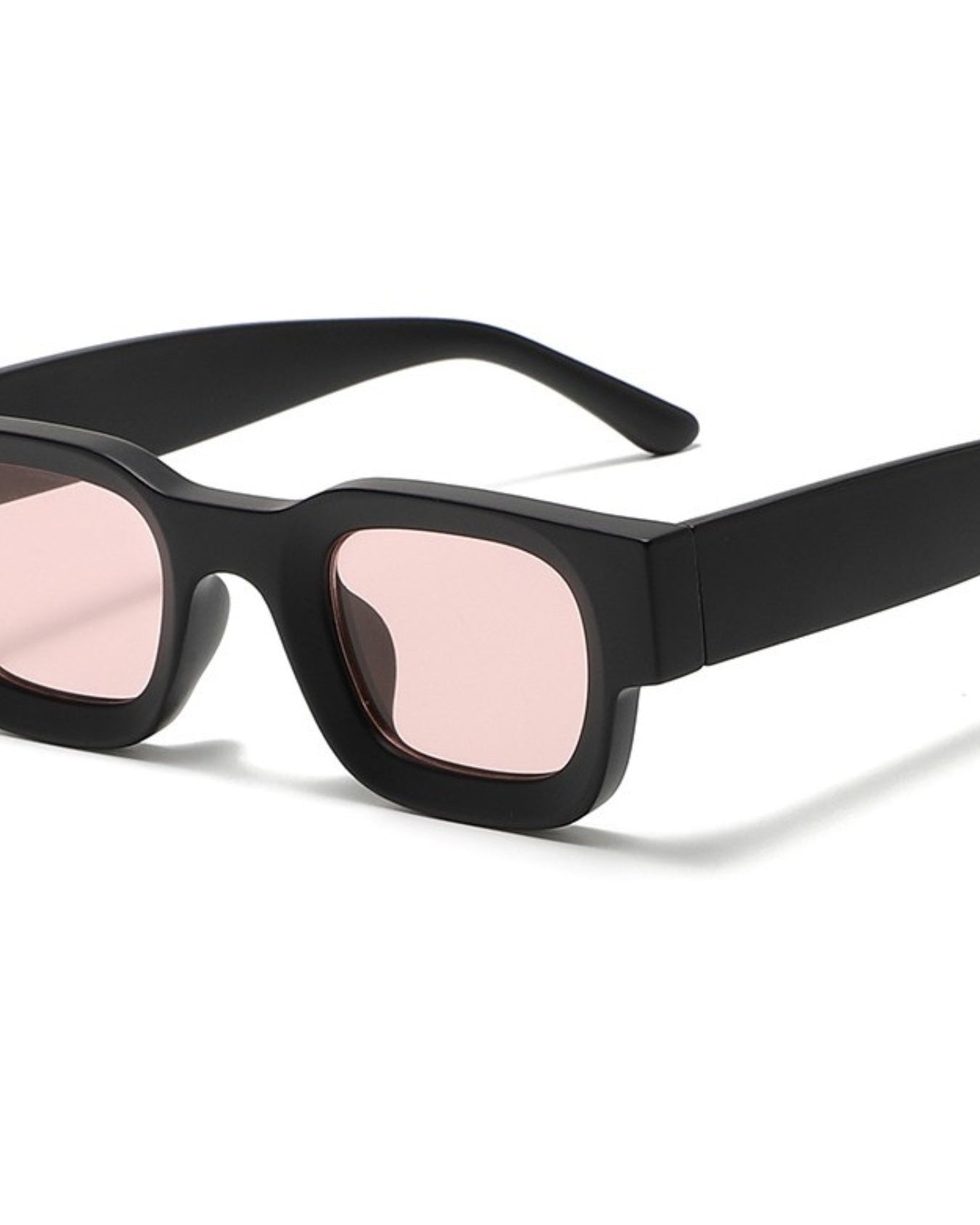 Vintage V1 Black Pink Square Sunglasses