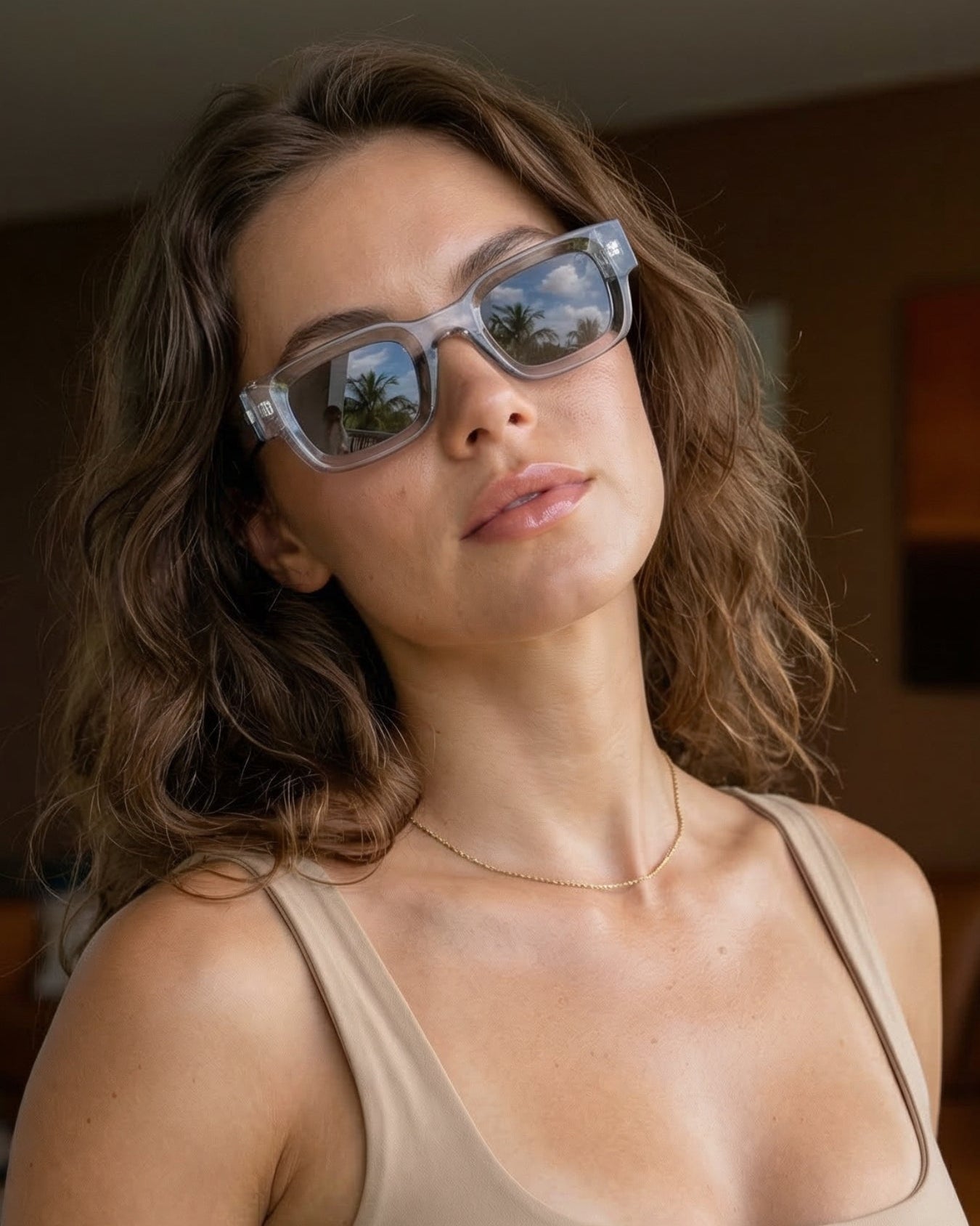 Vintage V1 Gray Black Square Sunglasses