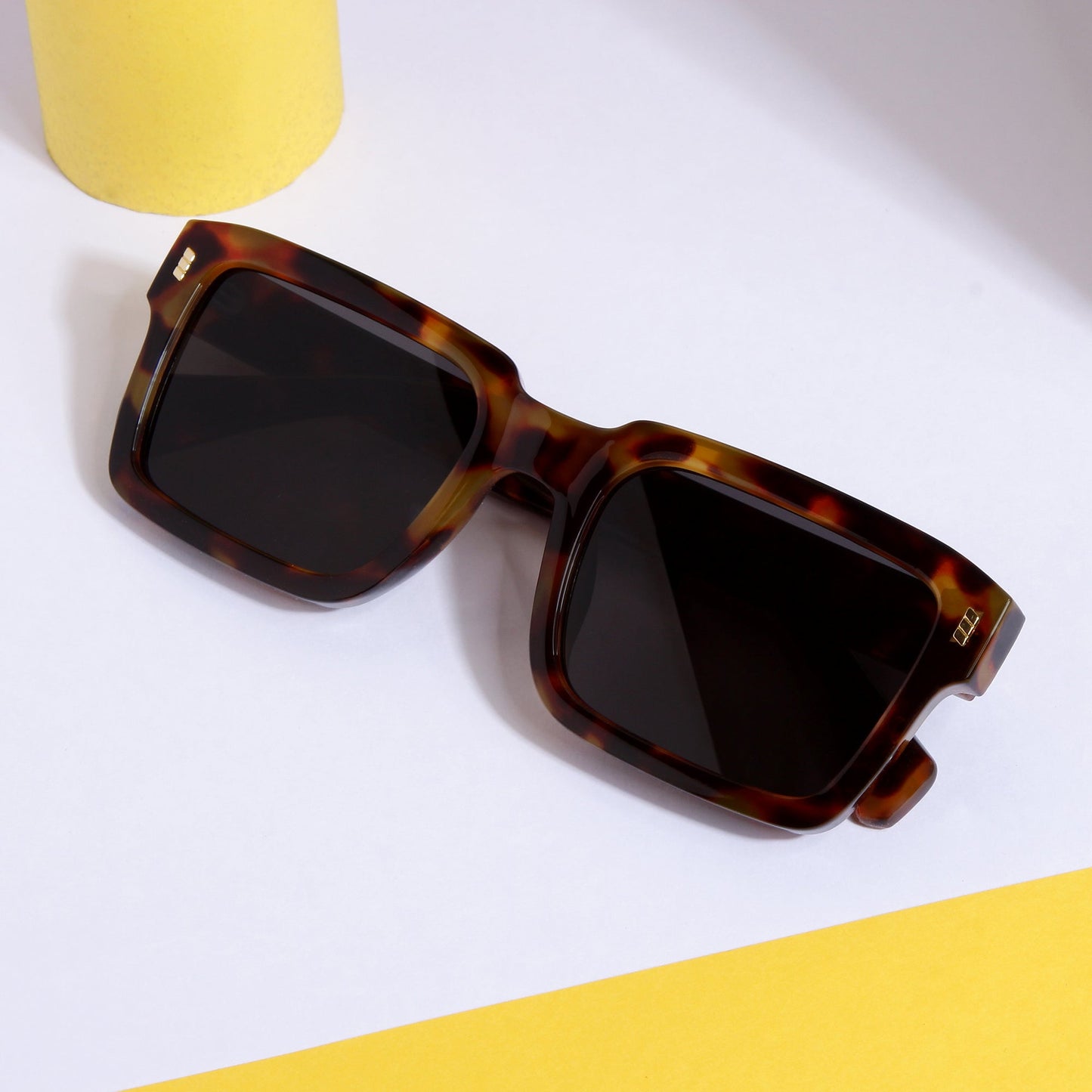 Sigma Tortoise Black Rectangle Sunglasses