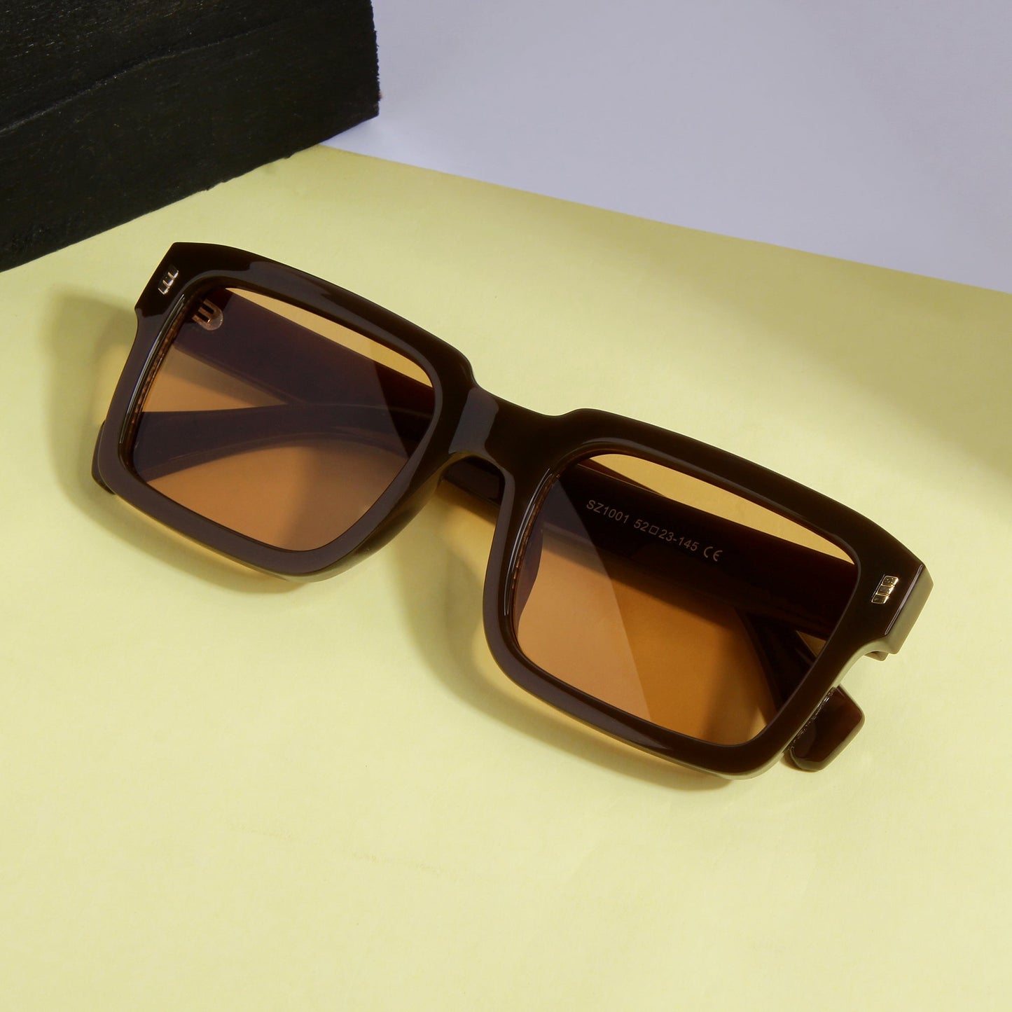 Sigma Brown Rectangle Sunglasses