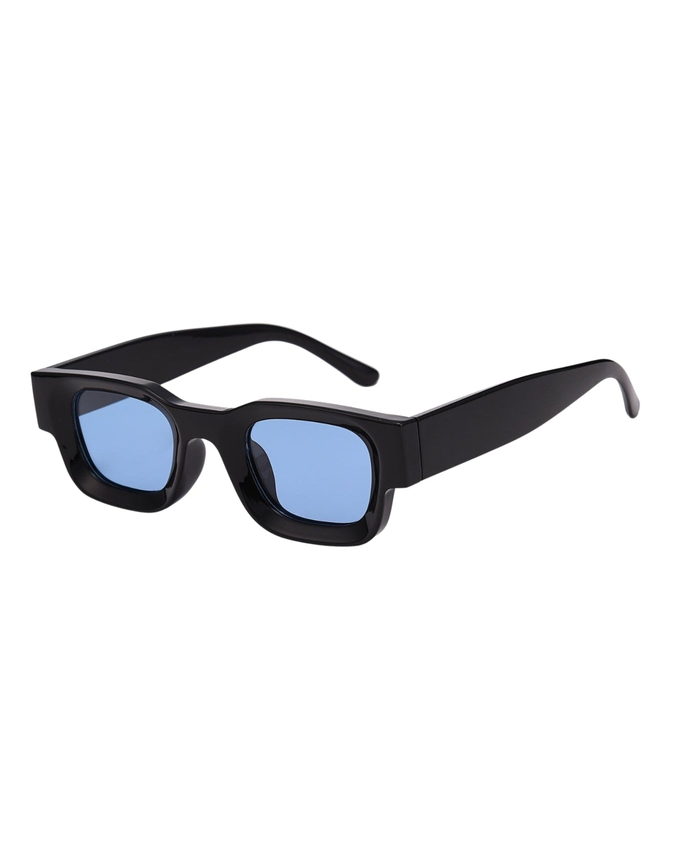 Vintage V1 Black Blue Square Sunglasses