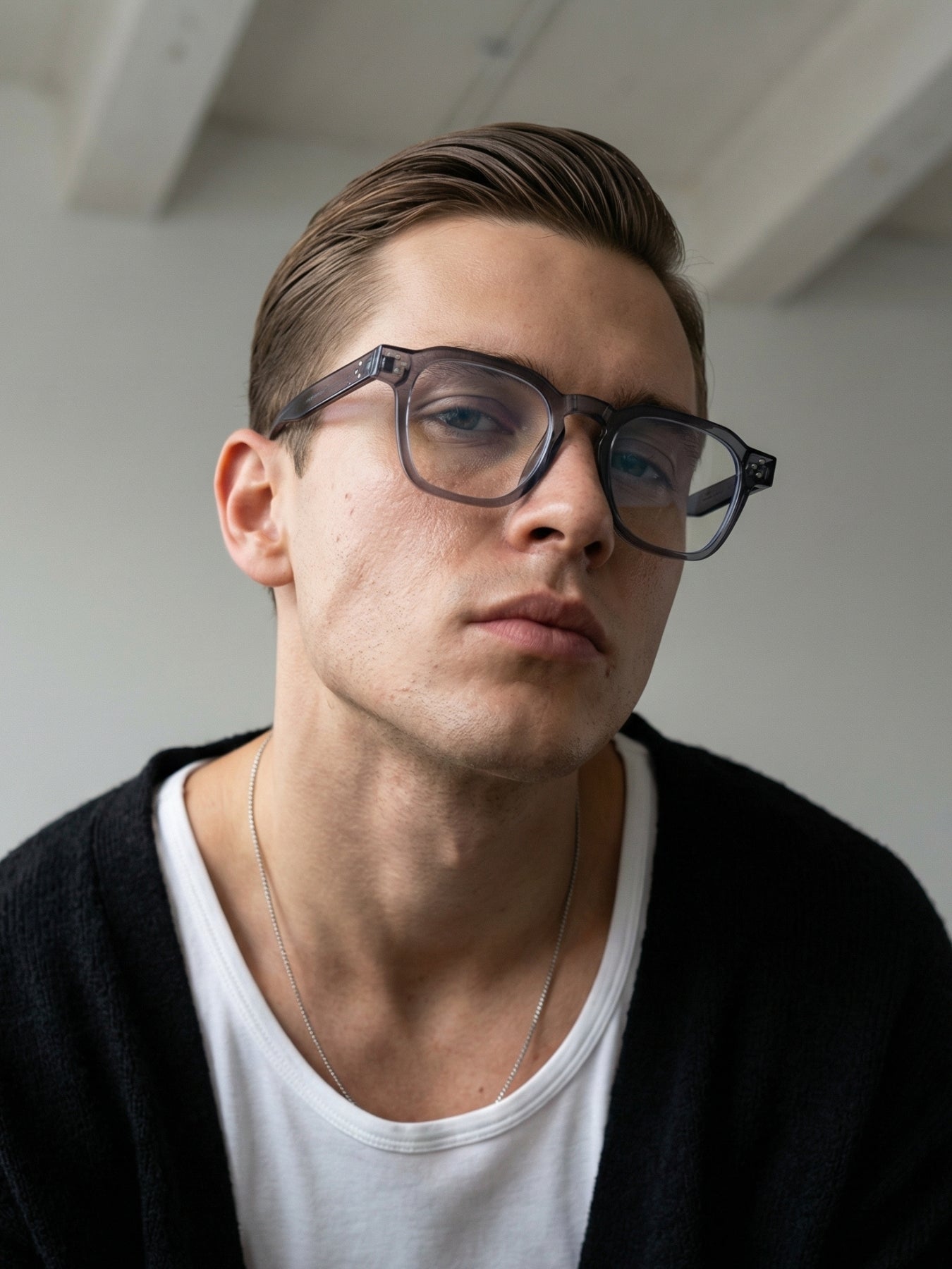 J-Bond Grey Clear Square Sunglasses