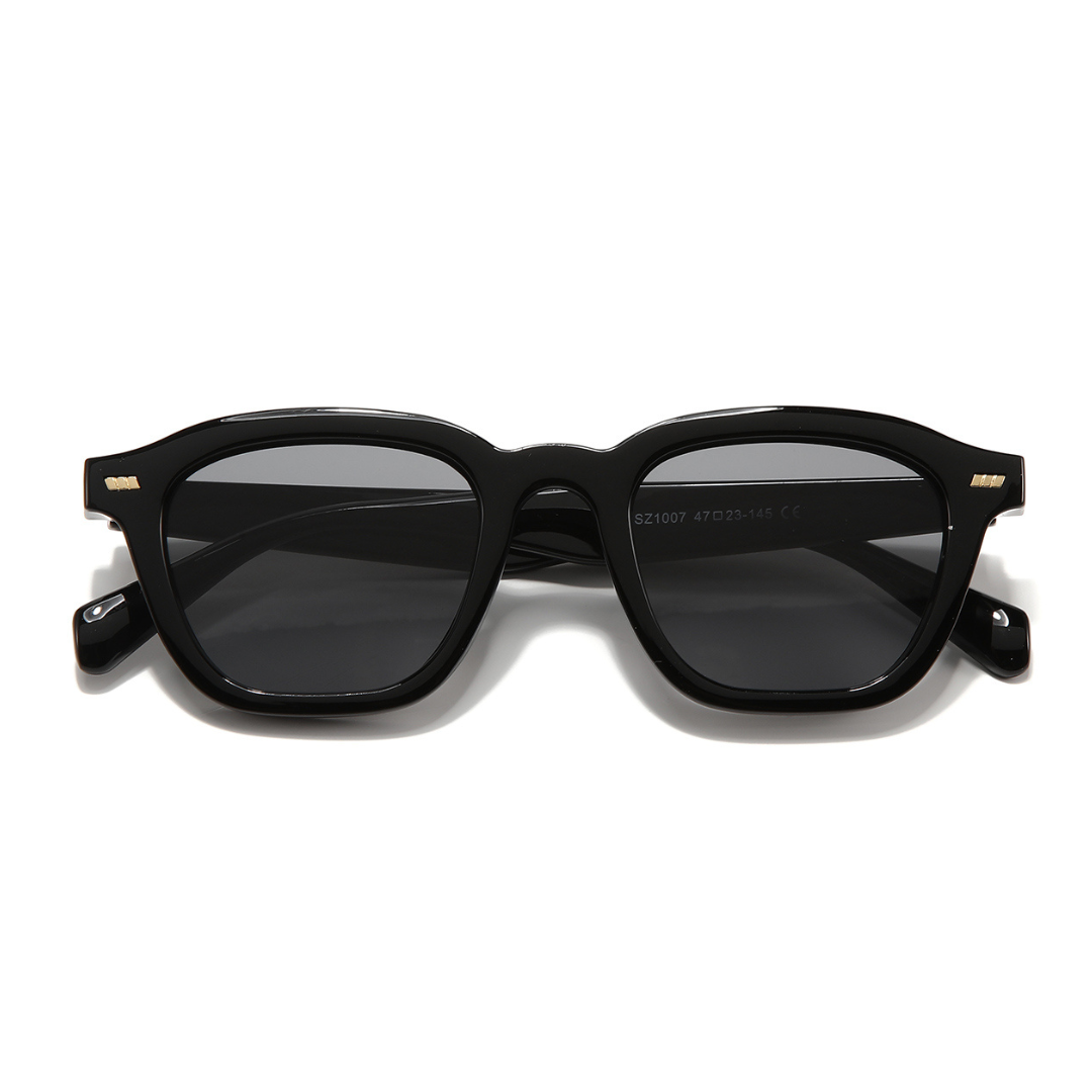 Spark Full Black Rectangle Sunglasses