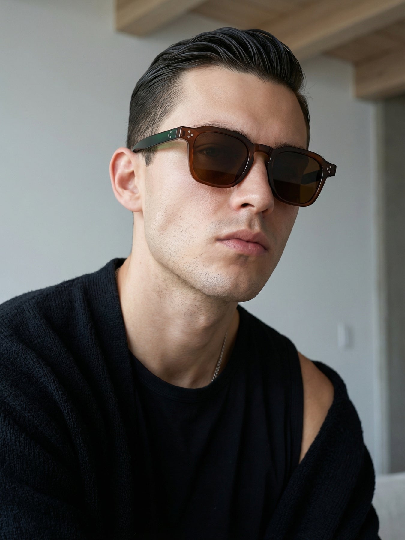 J-Bond Green Square Sunglasses