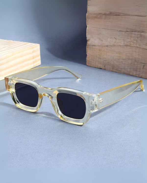 Vintage V1 Yellow Black Square Sunglasses
