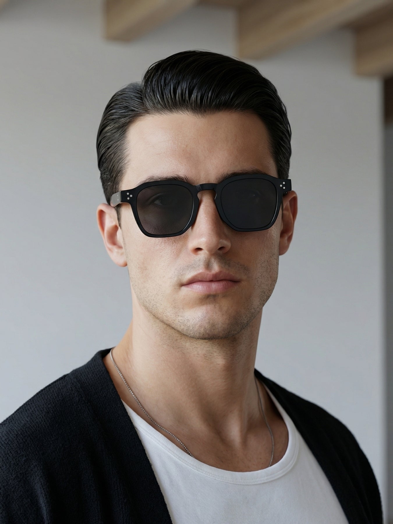 J-Bond Full Black Square Sunglasses