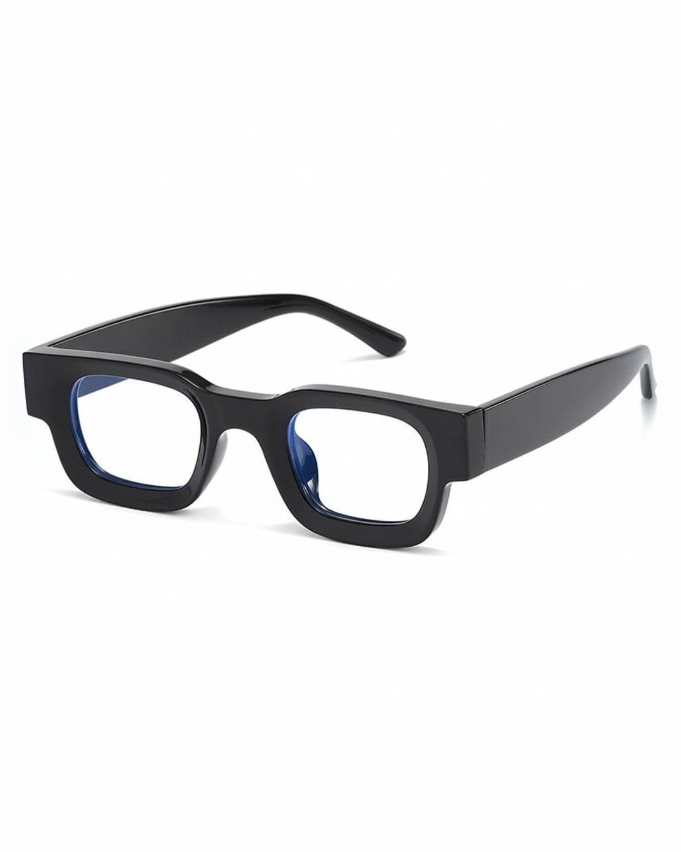 Vintage V1 Black Clear Square Sunglasses