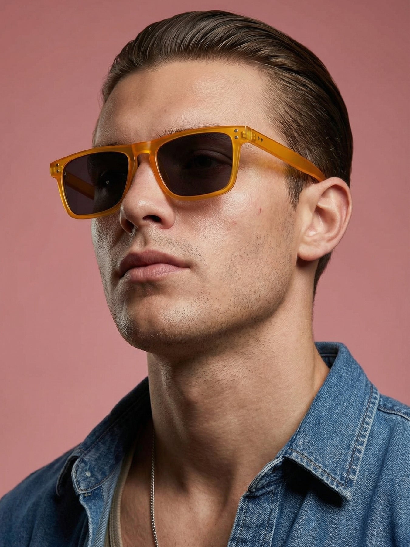 Pardon Yellow Black Premium Rectangle Sunglasses