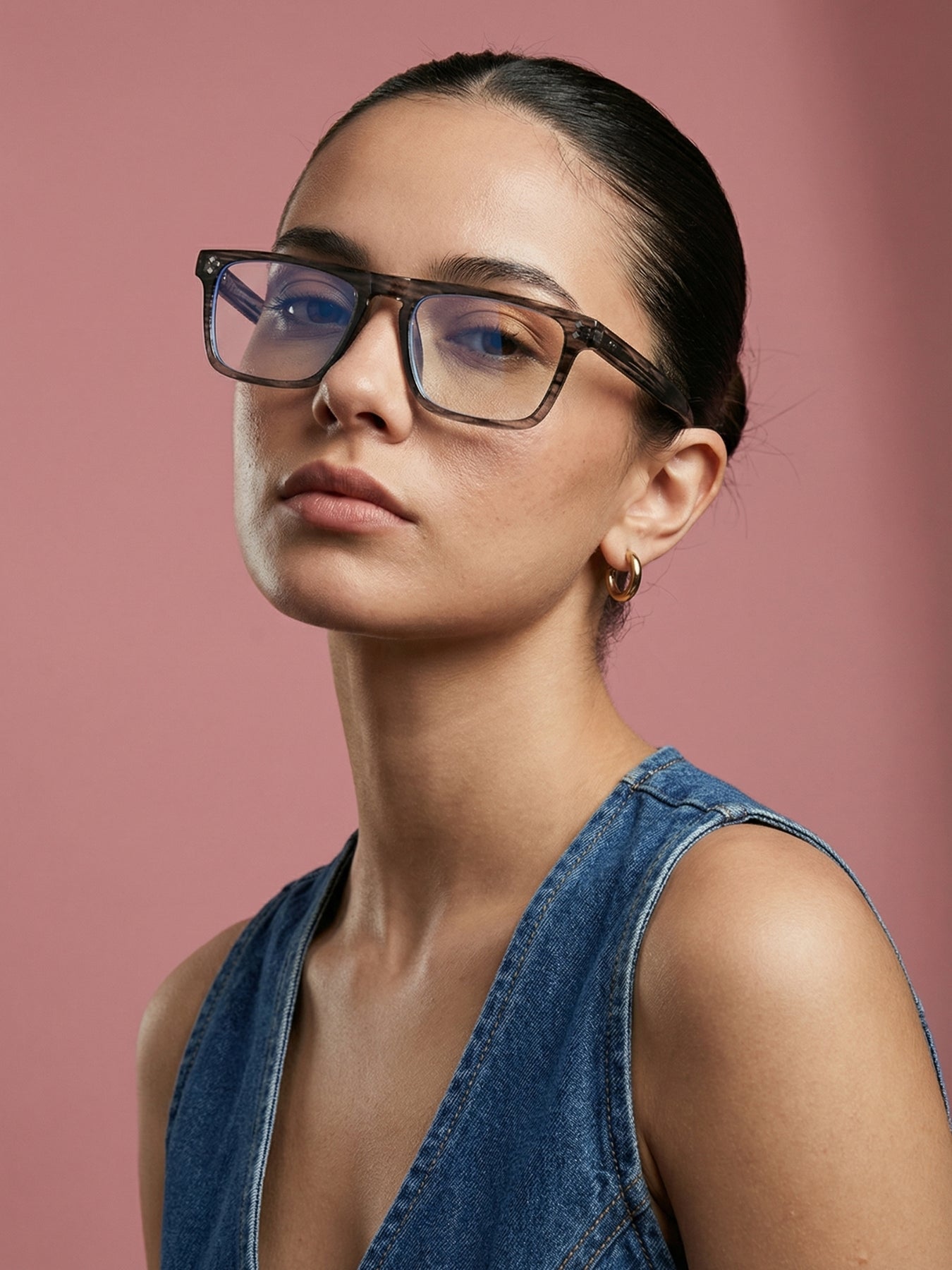 Pardon Marble Clear Premium Rectangle Sunglasses