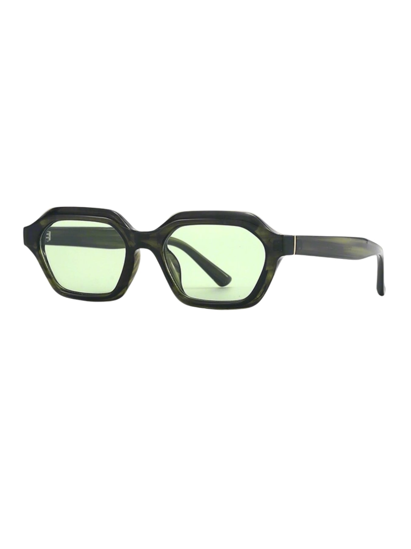 Stellan Light Green Retro Square Sunglasses