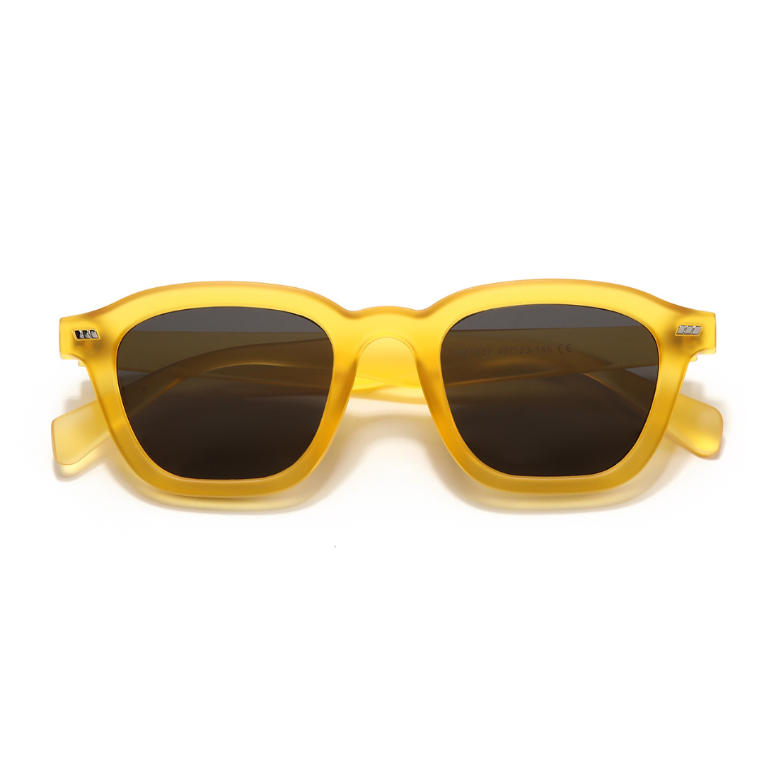 Spark Yellow Black Rectangle Sunglasses
