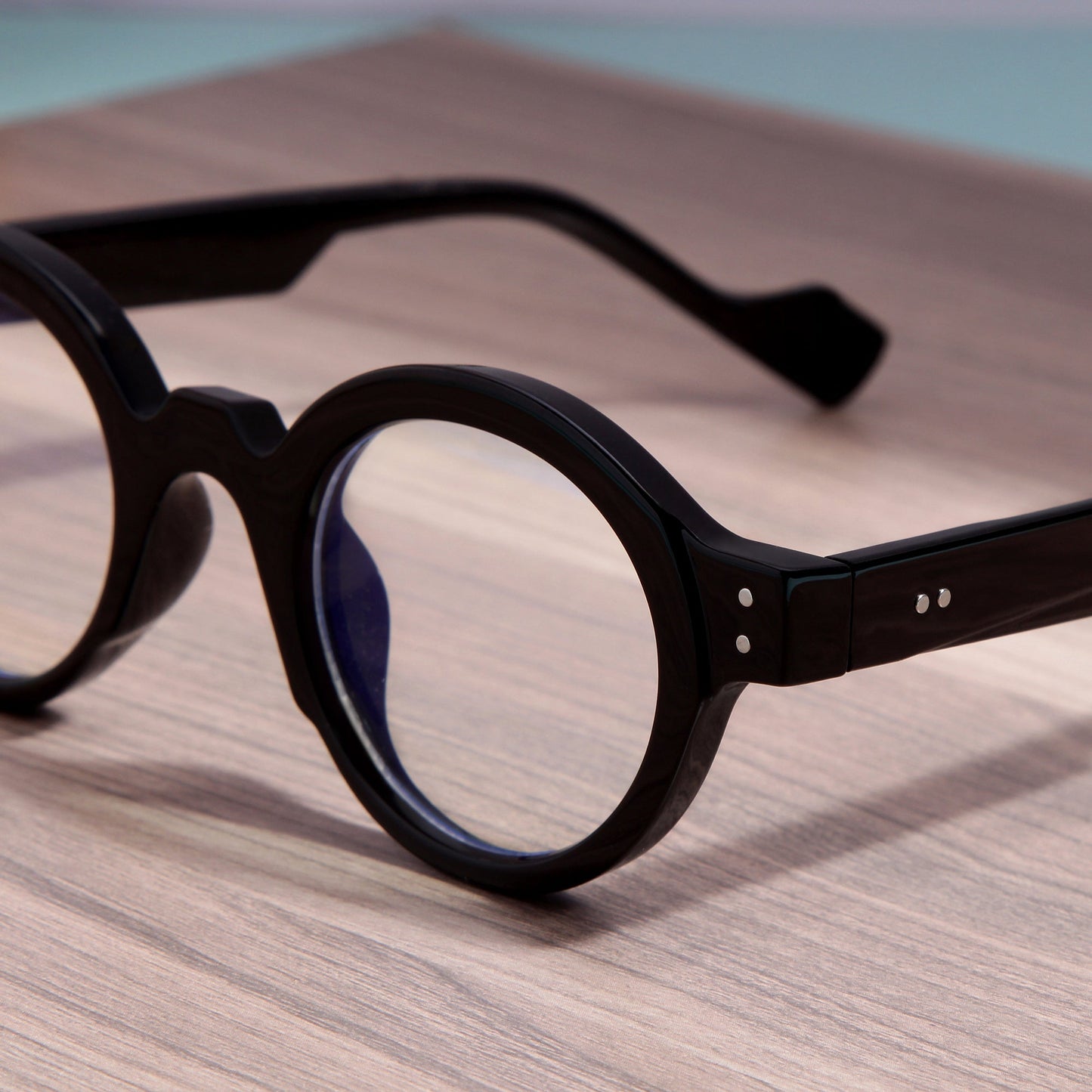 Black Clear SZ 2003 Round Sunglasses