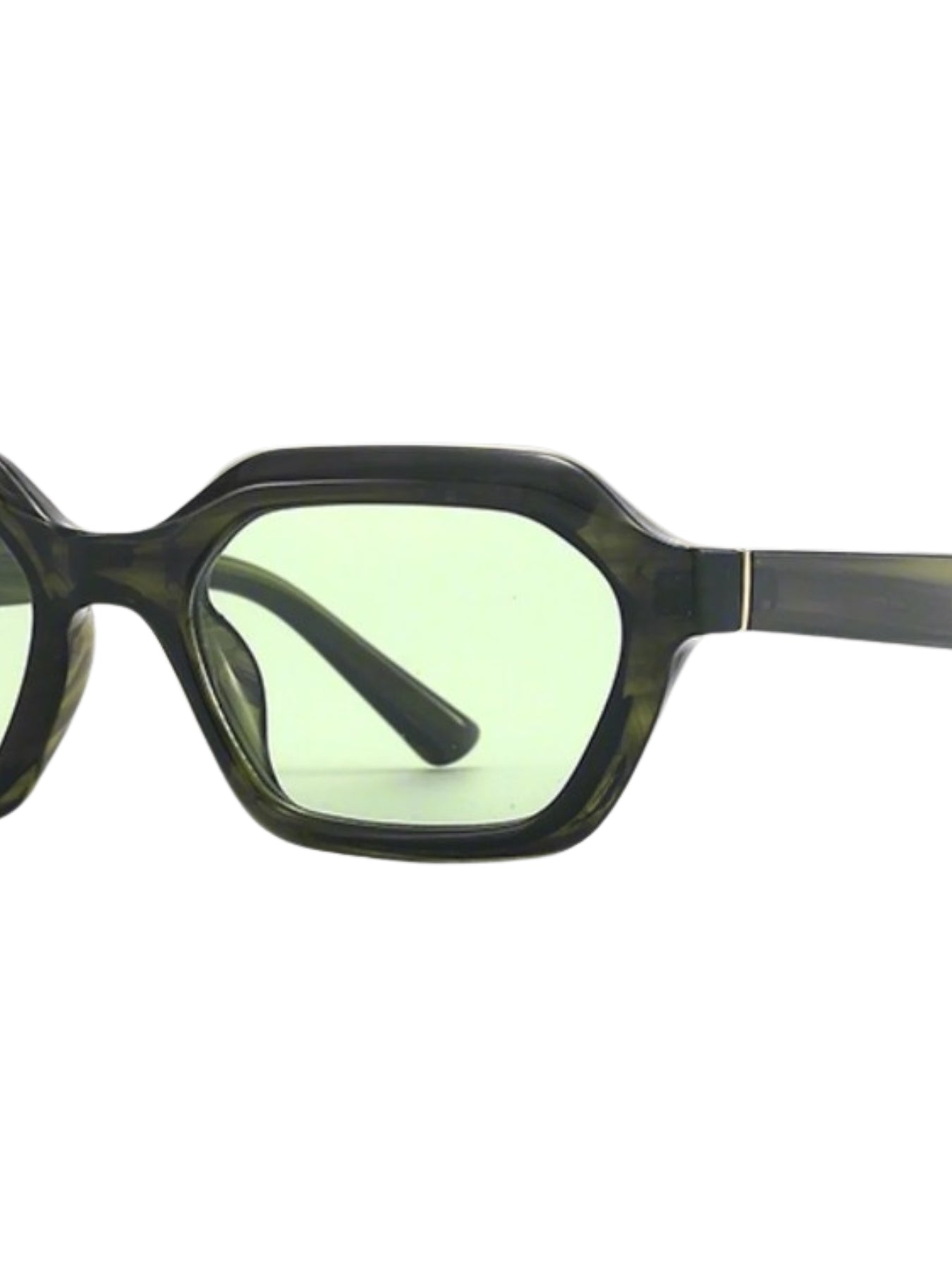 Stellan Light Green Retro Square Sunglasses