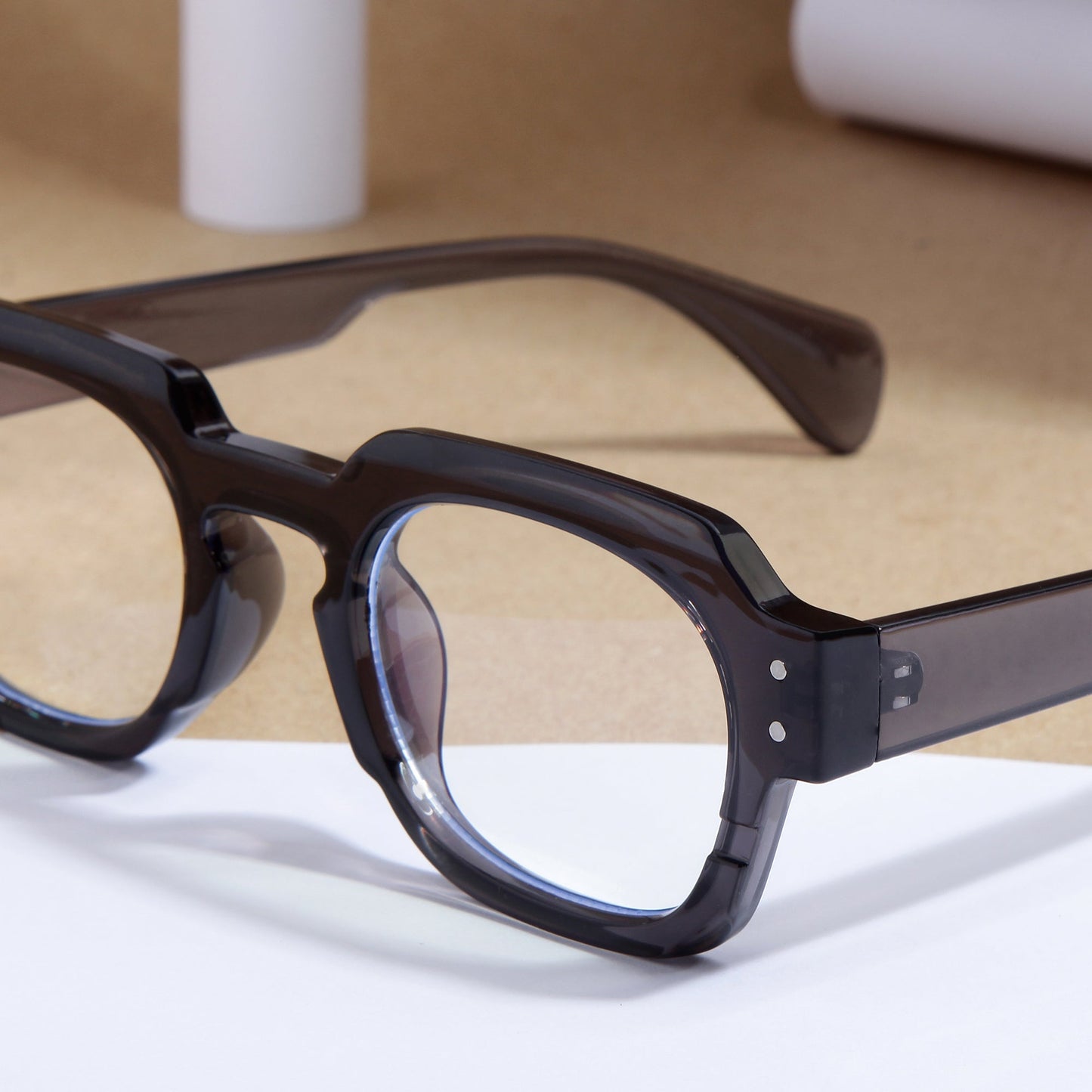 Grey Clear SZ 2004 Round Sunglasses