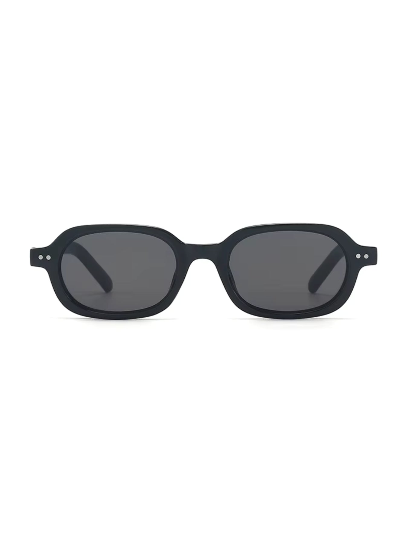 Korean V2 Full Black Rectangle Sunglasses