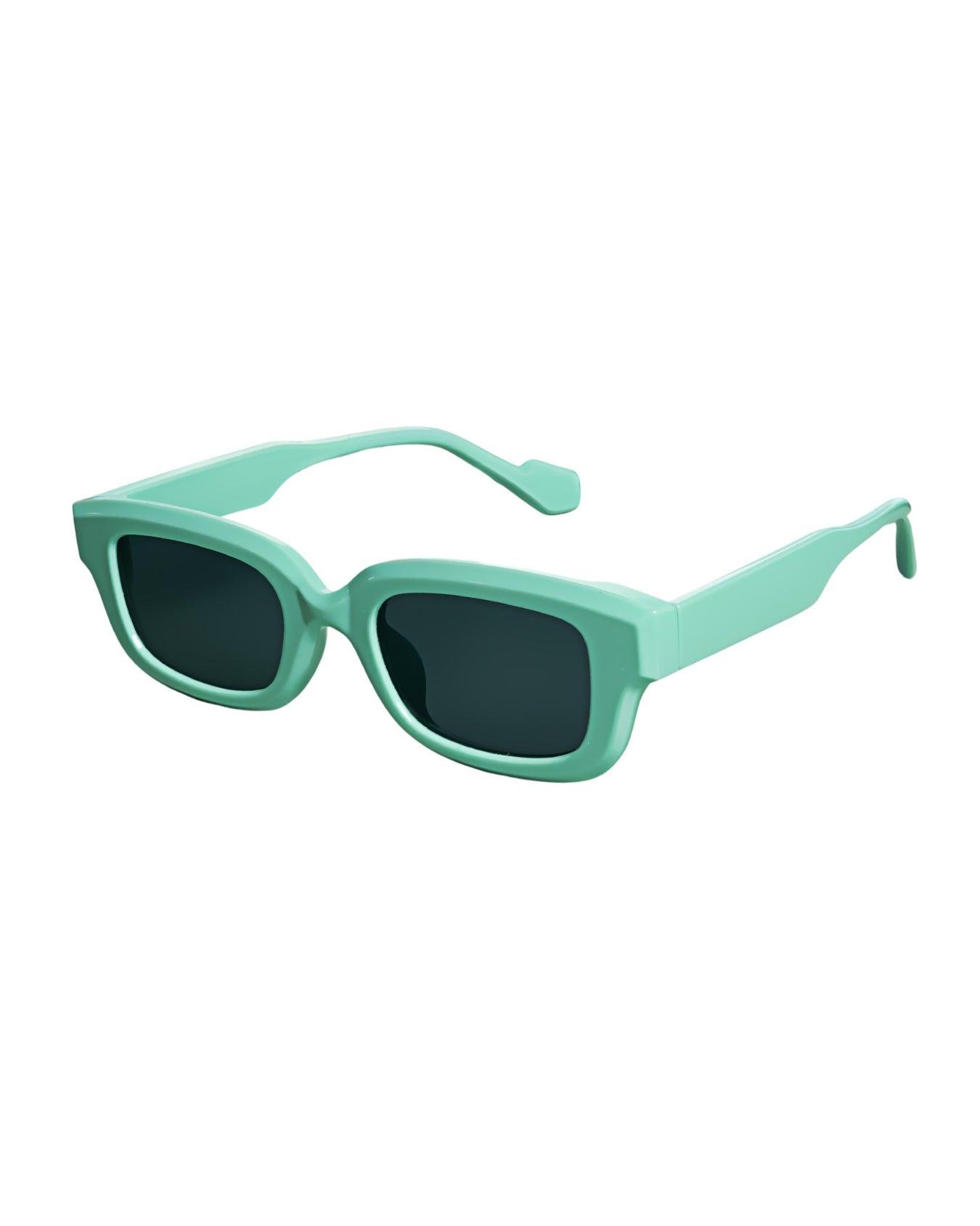 Thunder Candy Green Black Rectangle Sunglasses