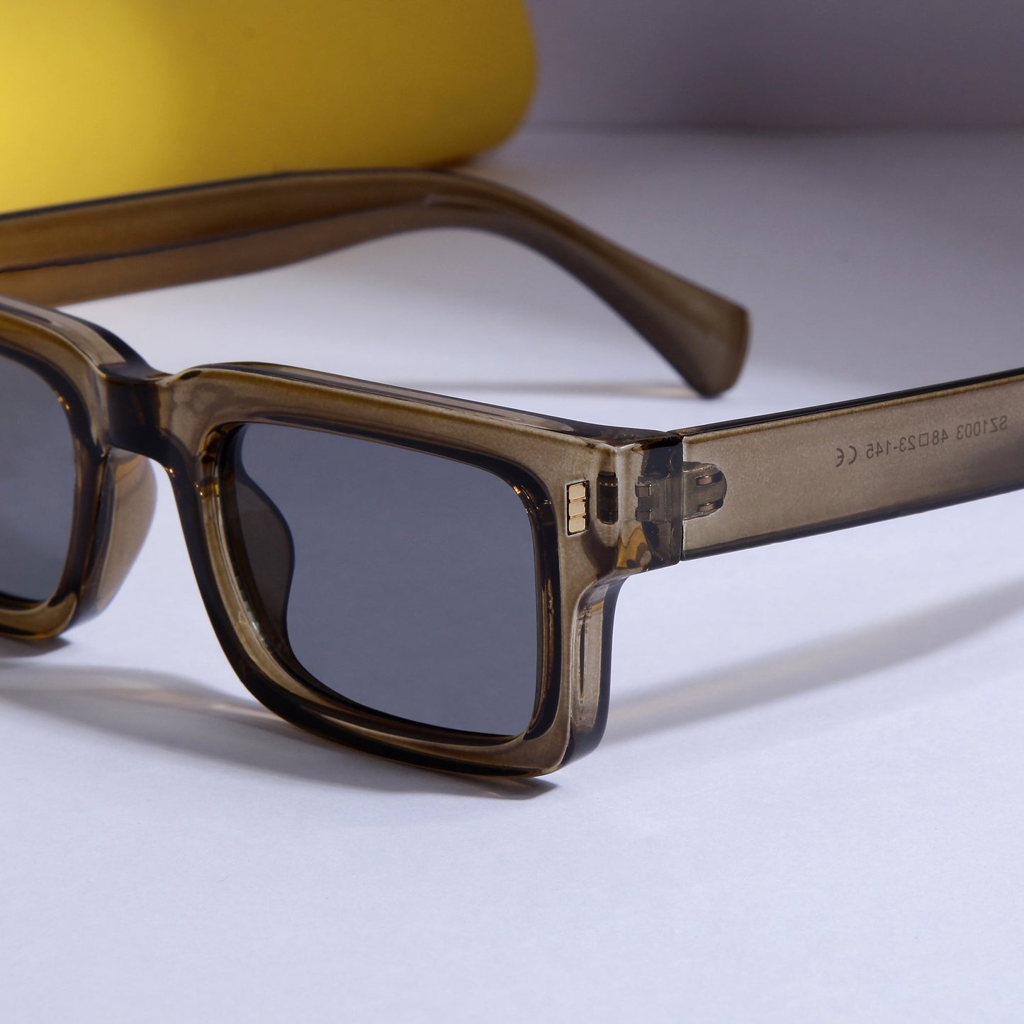 Lucifer Brown Grey  Rectangle Sunglasses