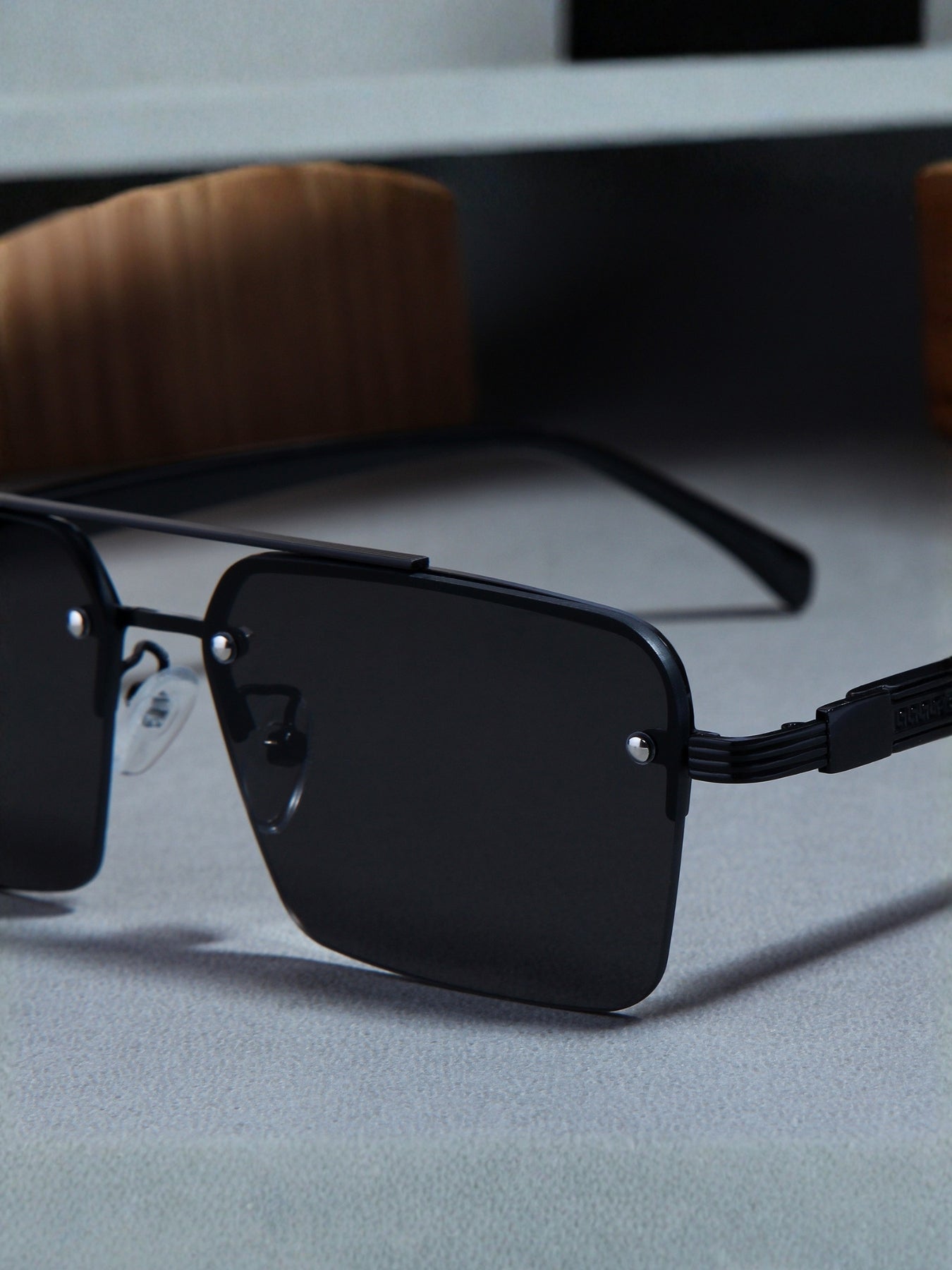 GG2349 Black Rectangle Sunglasses