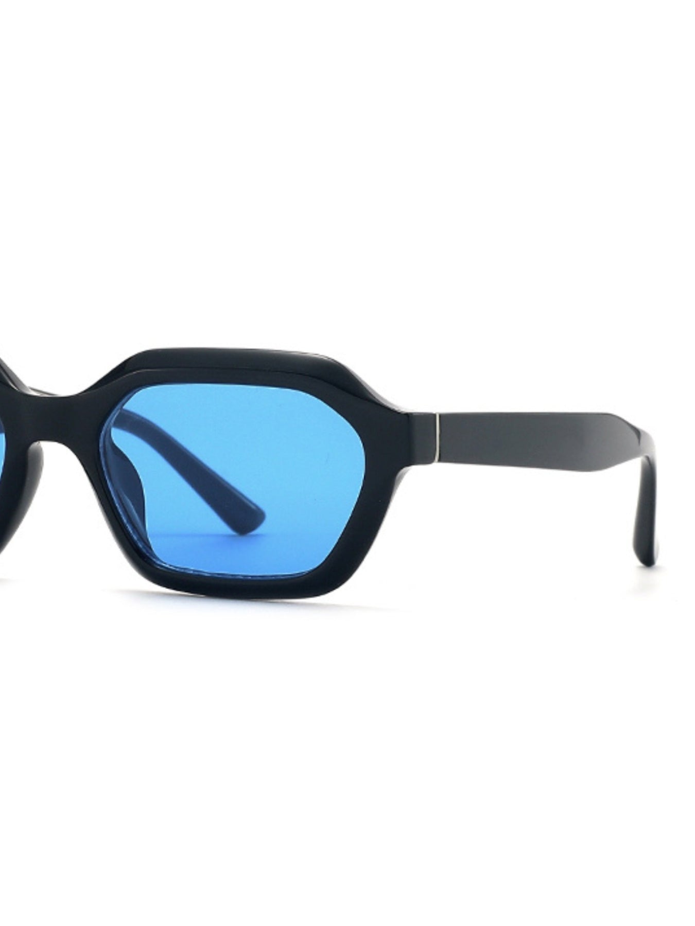 Stellan Black Blue Retro Square Sunglasses