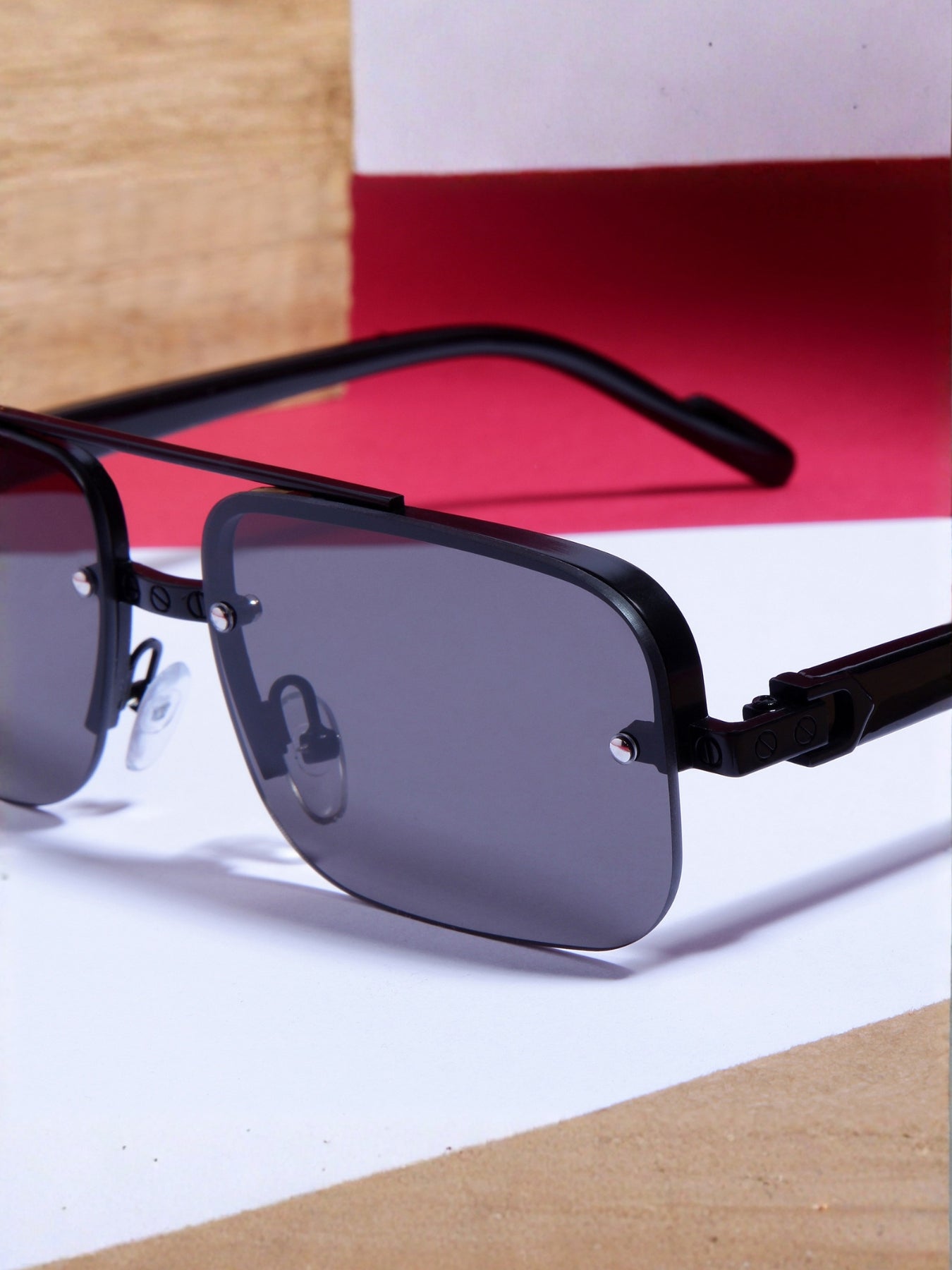 GG2317 Black Rectangle Sunglasses