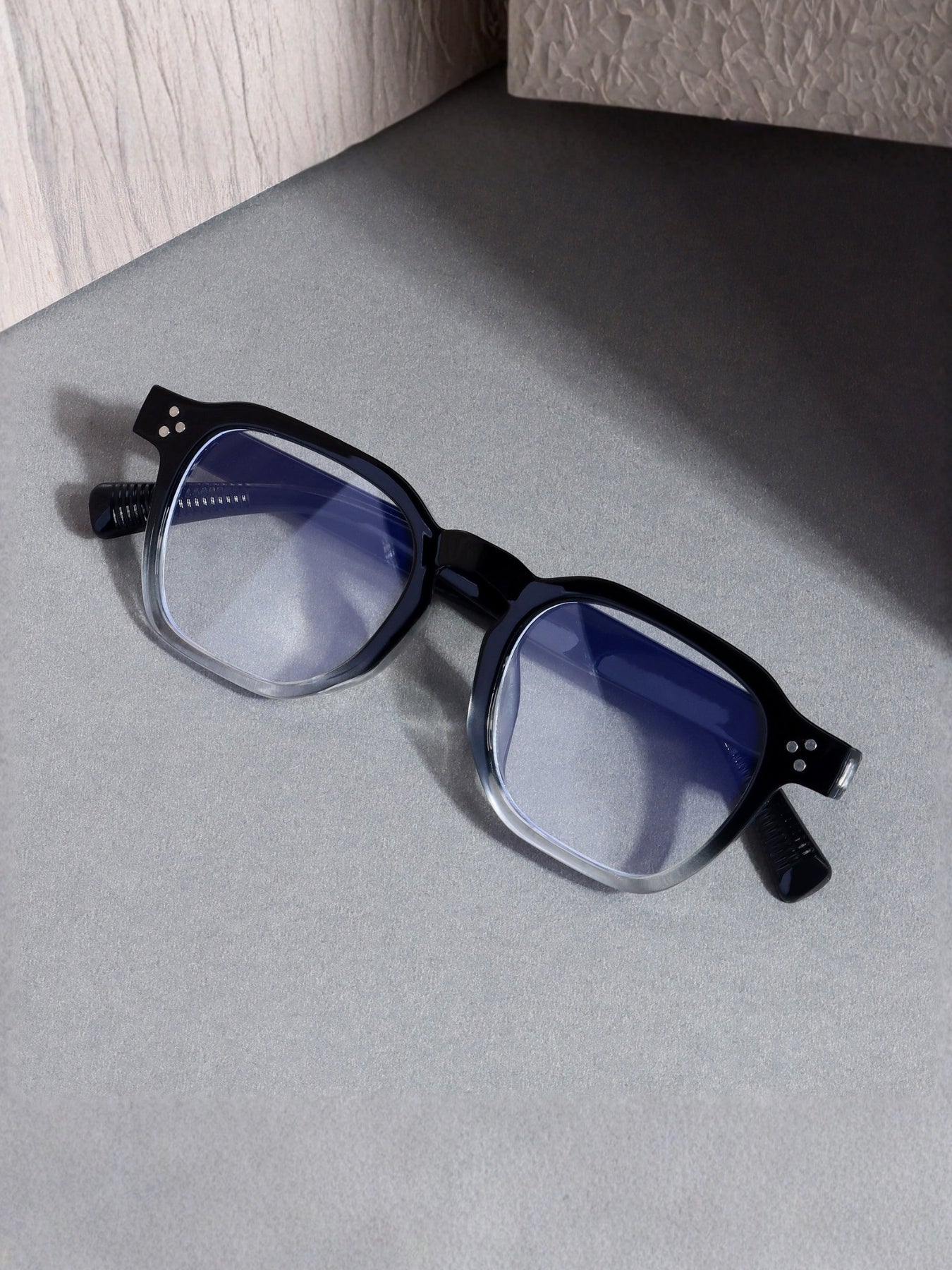 J-Bond Black Tr. Clear Square Sunglasses