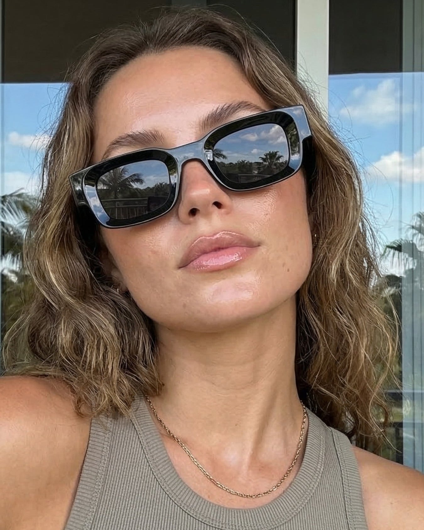 Vintage V1 Black Square Sunglasses