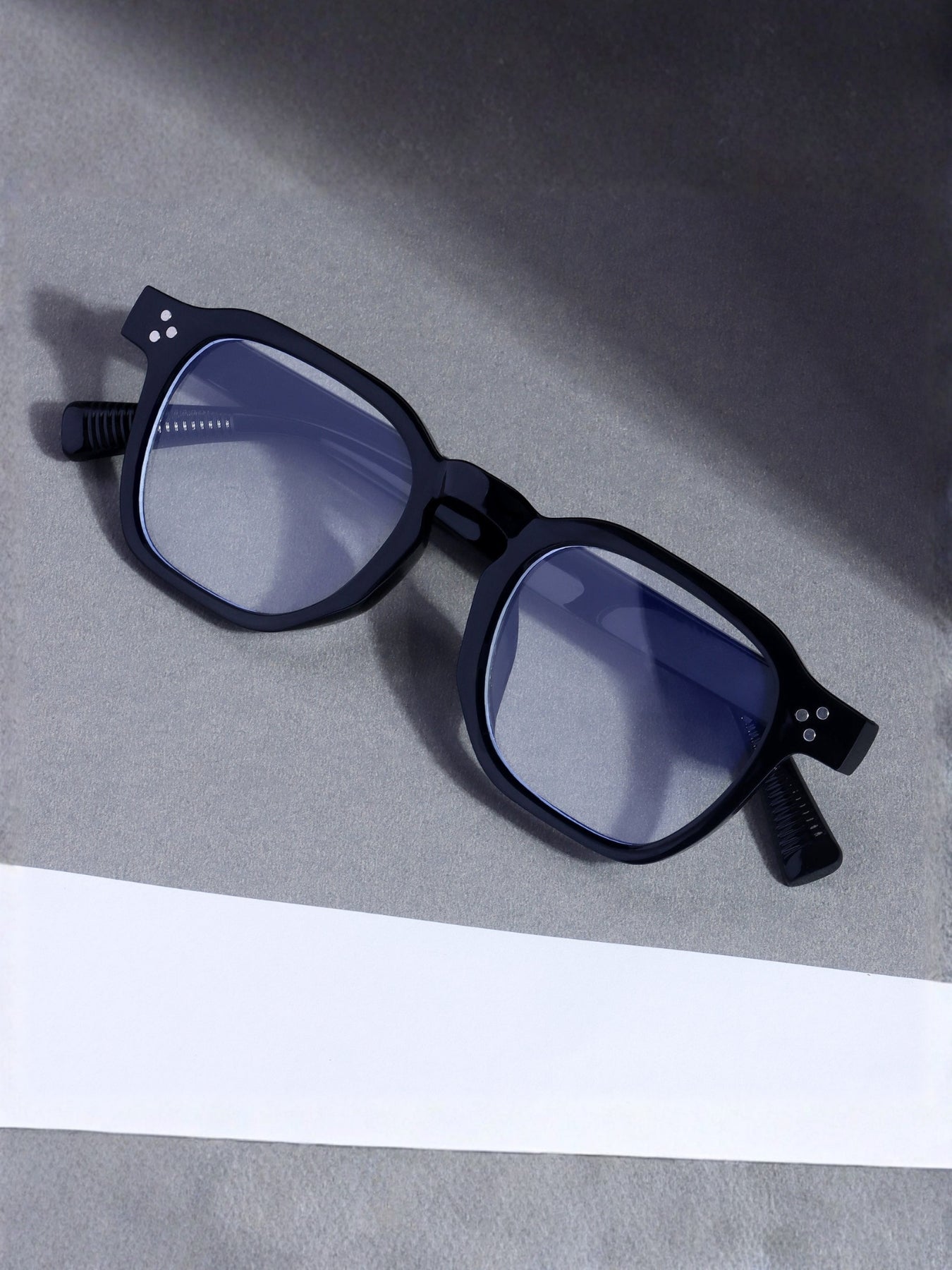 J-Bond Black Clear Square Sunglasses