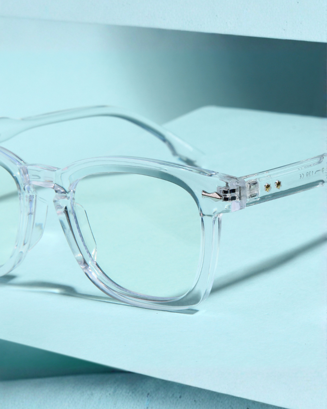 Michel Clear Square Sunglasses