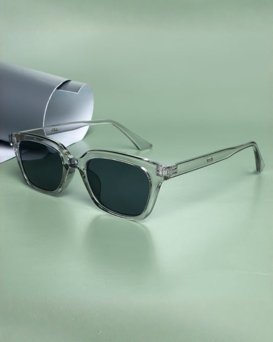 Marco Clear Black Rectangle Sunglasses