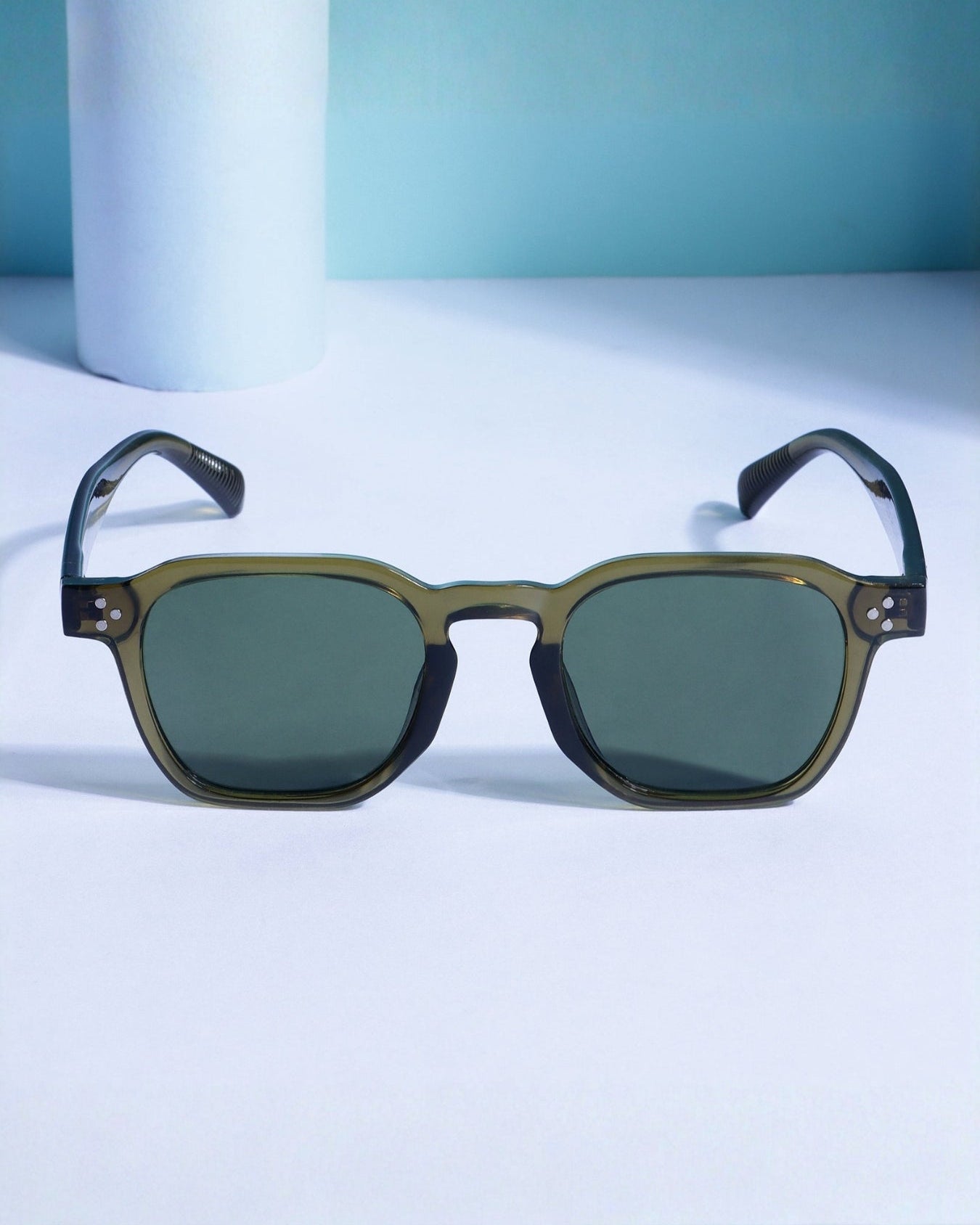 J-Bond Green Square Sunglasses