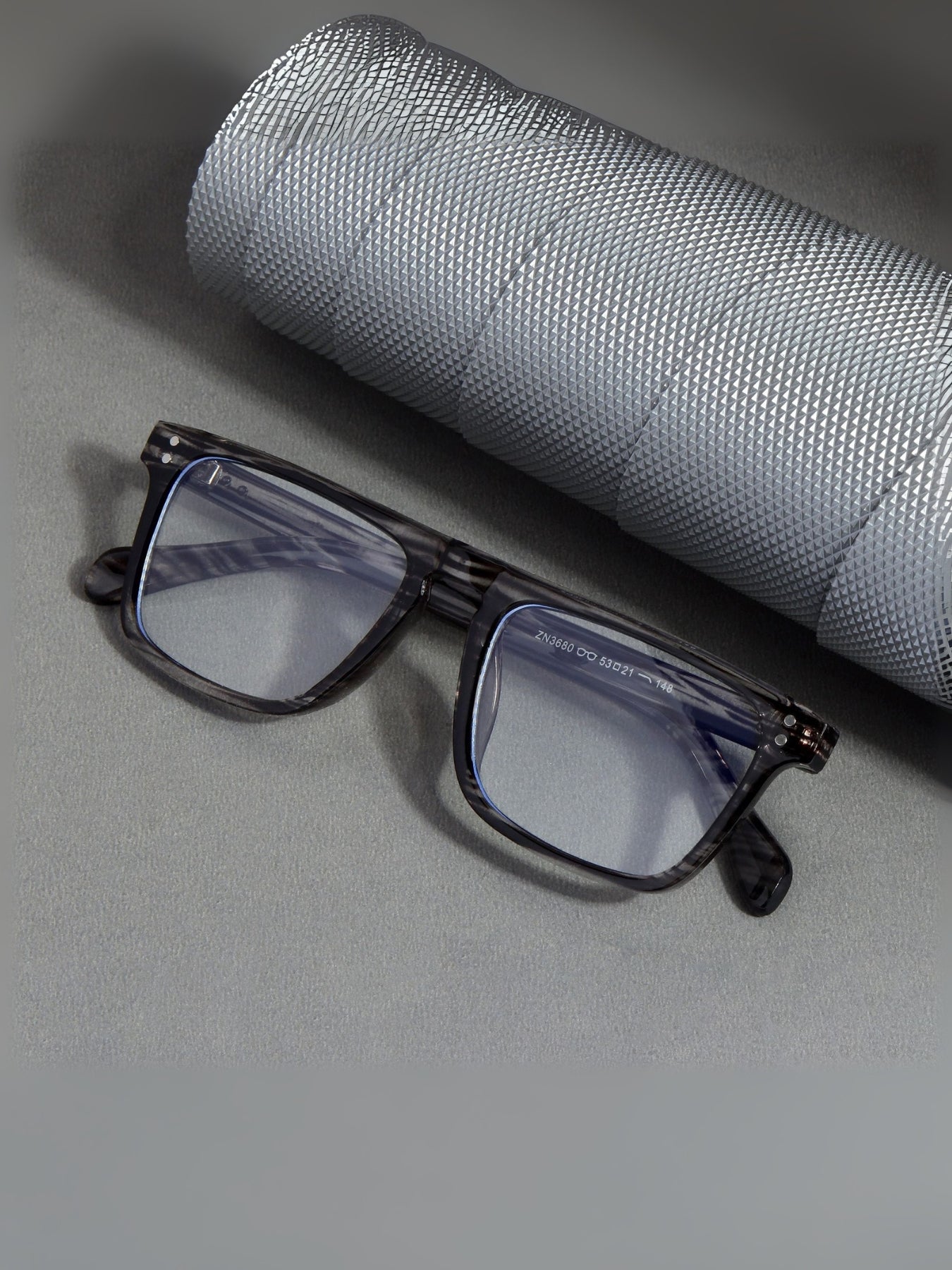 Pardon Marble Clear Premium Rectangle Sunglasses