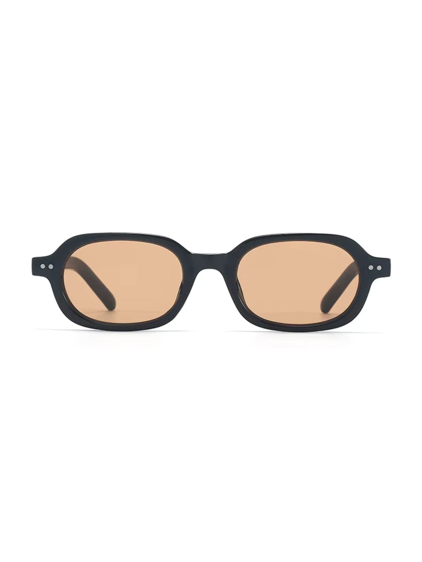 Korean V2 Black Brown Rectangle Sunglasses