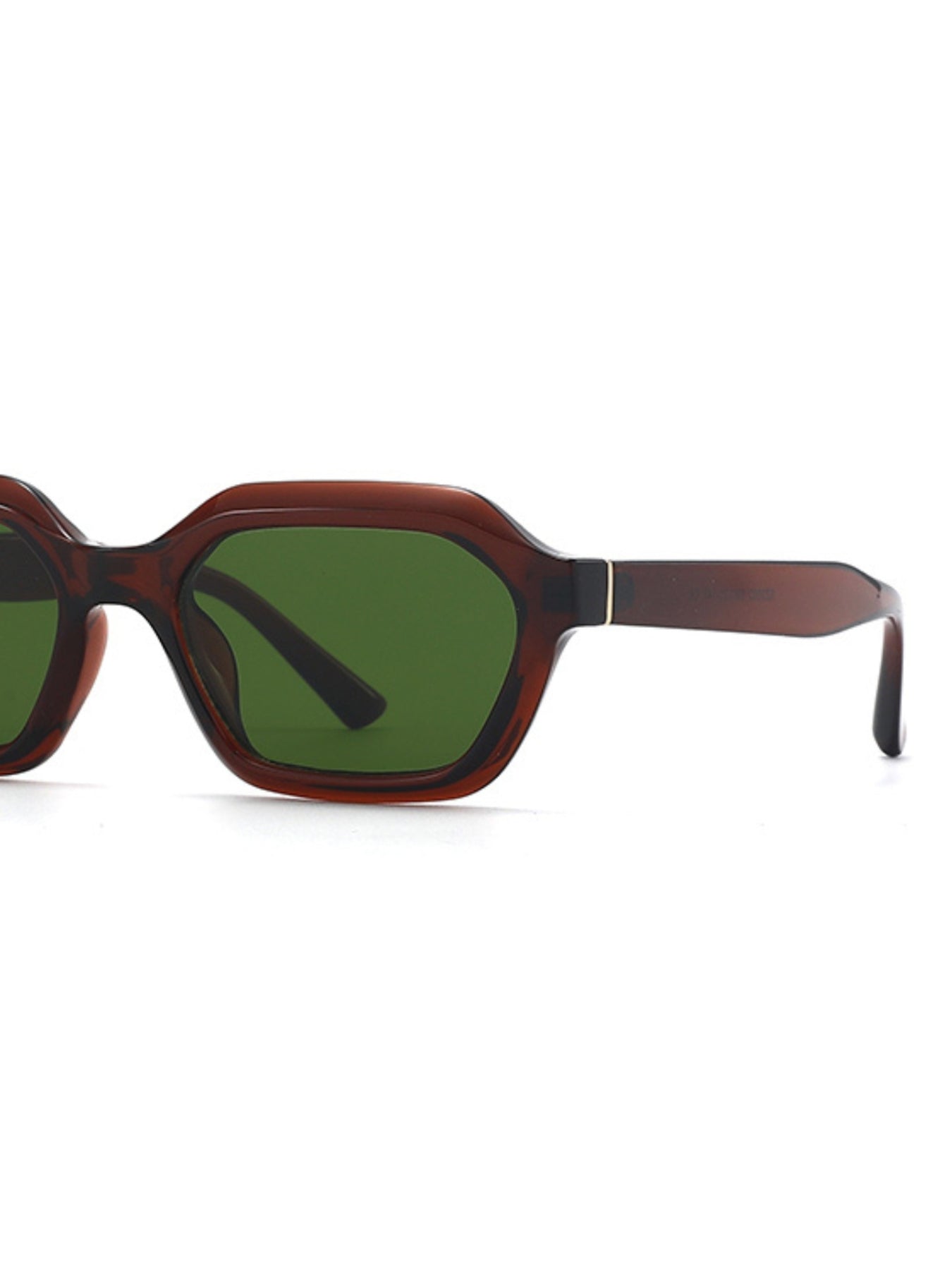Stellan Brown Green Retro Square Sunglasses