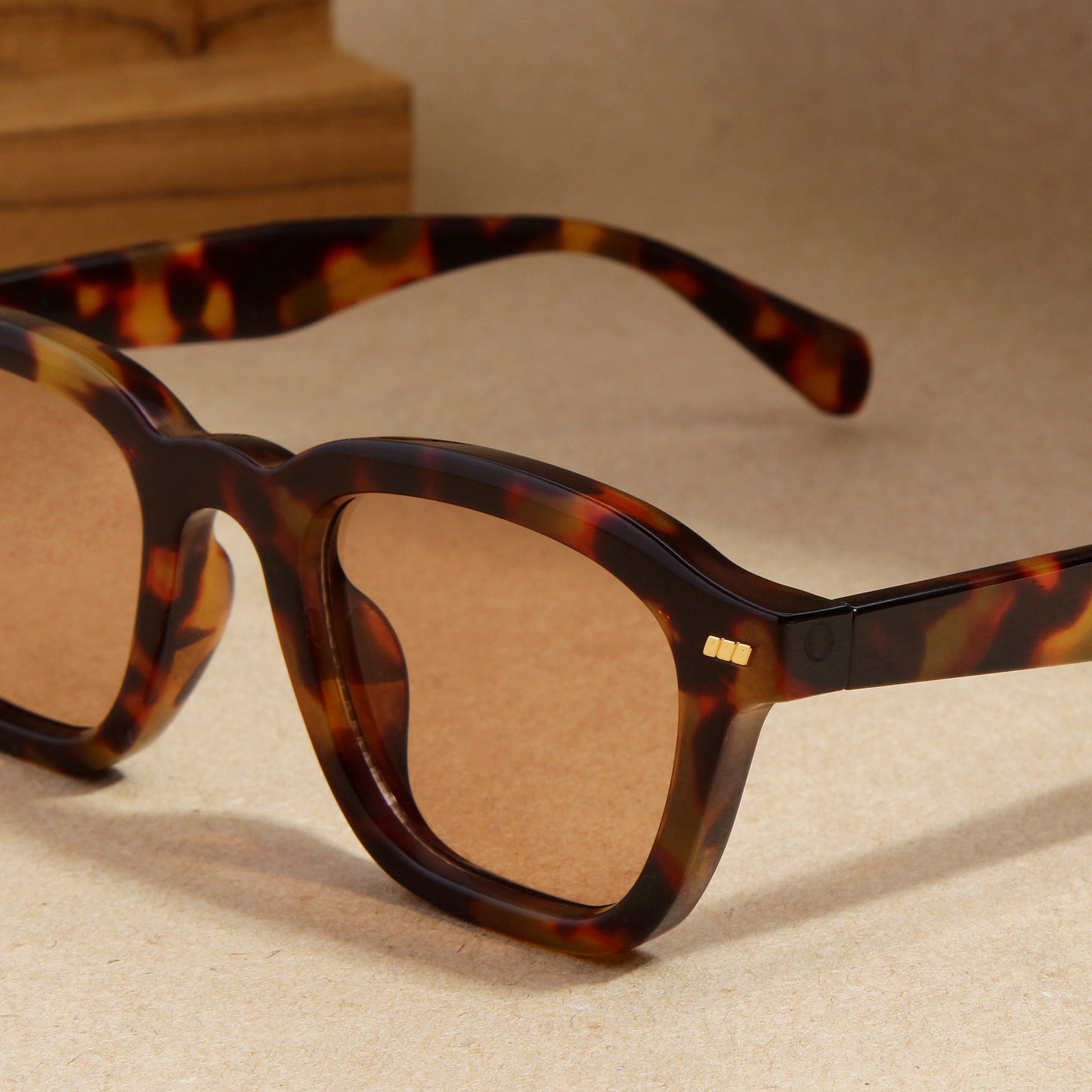 Spark Tortoise Brown Rectangle Sunglasses