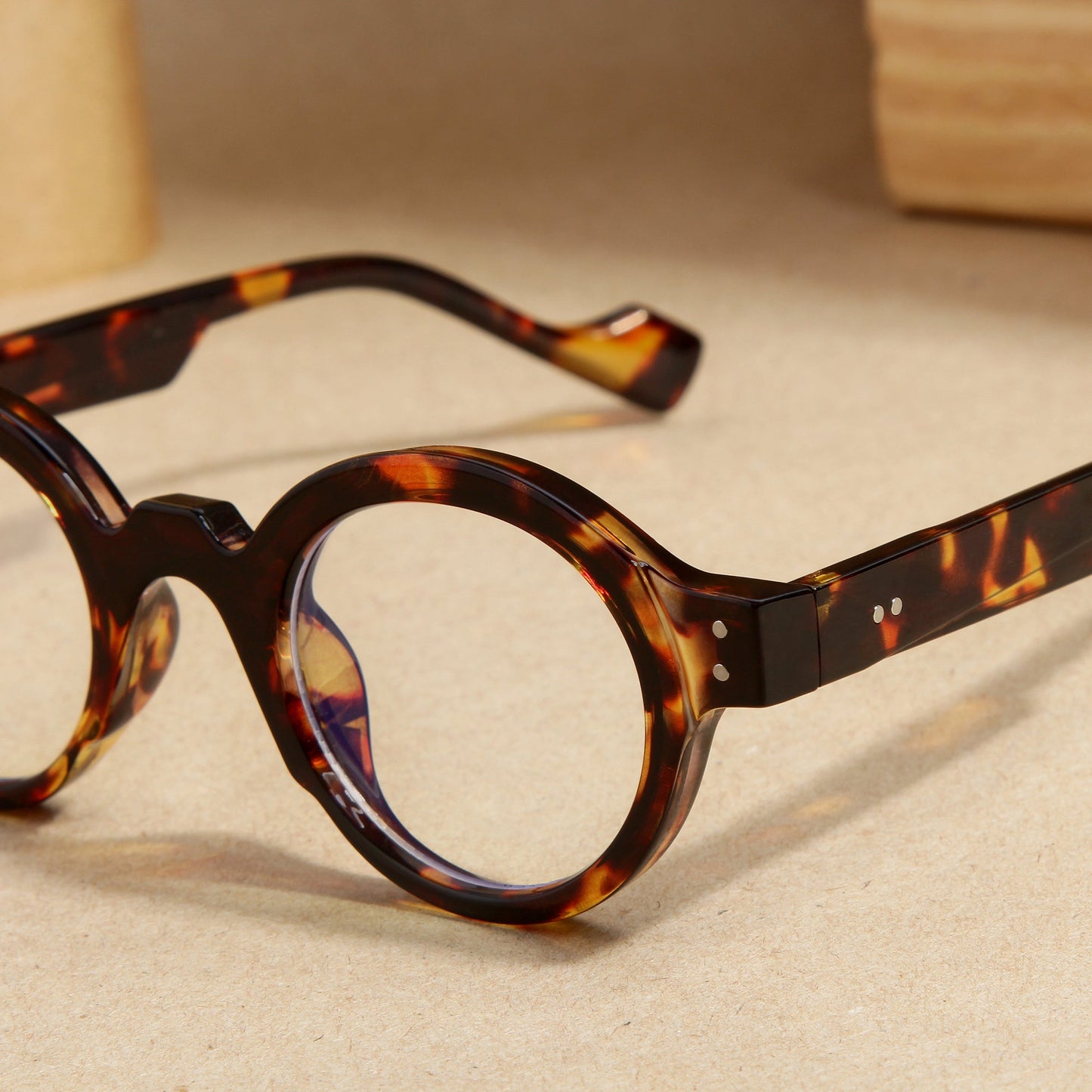 To. Brown Clear SZ 2003 Round Sunglasses