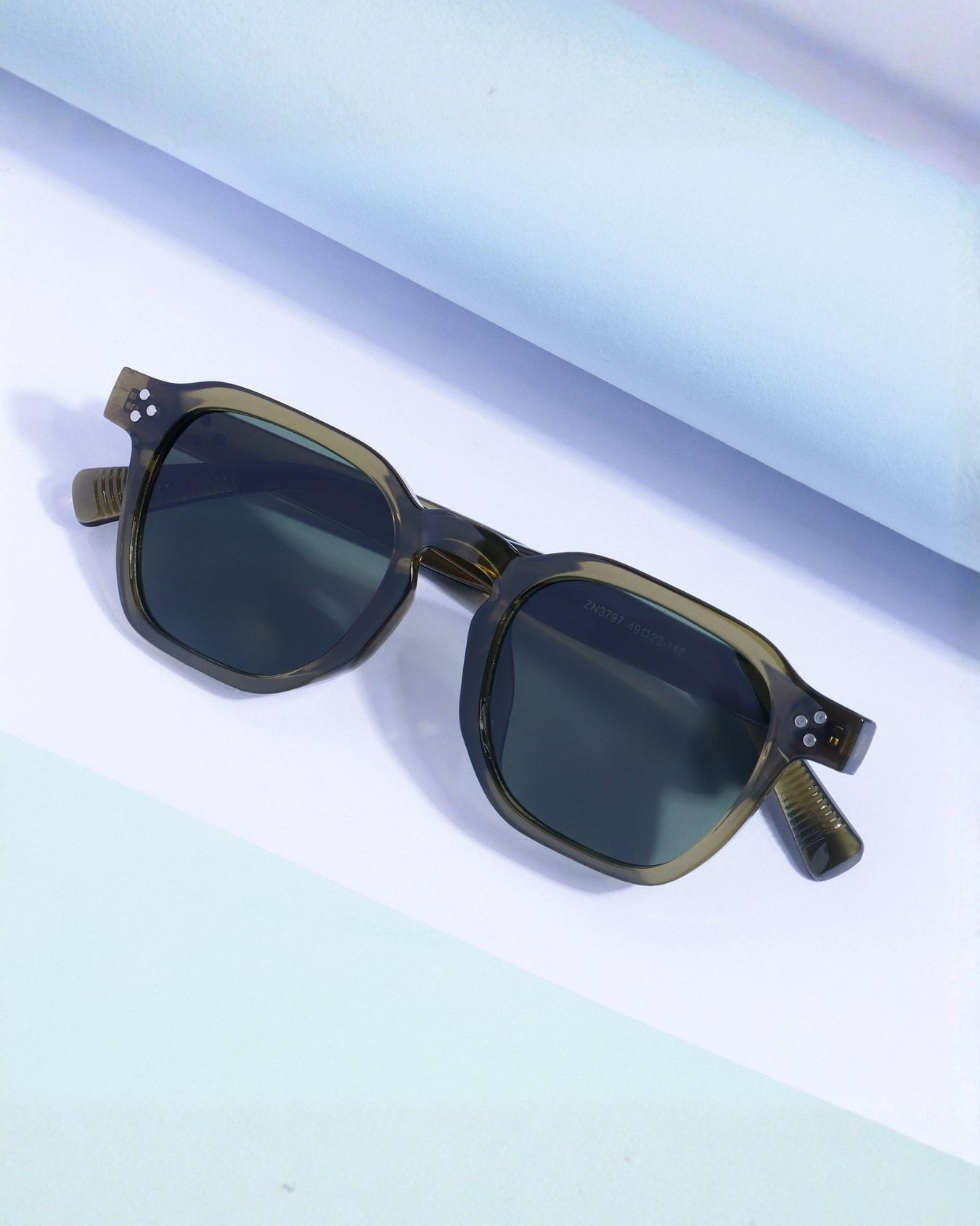 J-Bond Green Square Sunglasses