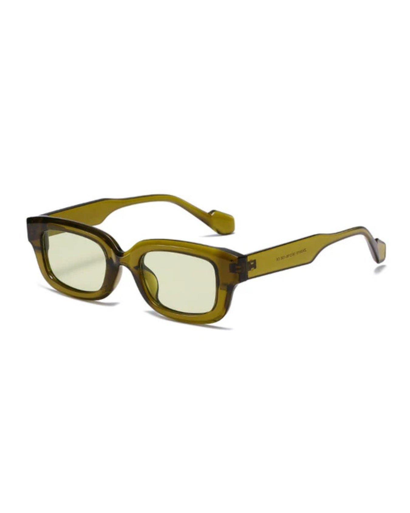 Thunder Dark Green Rectangle Sunglasses
