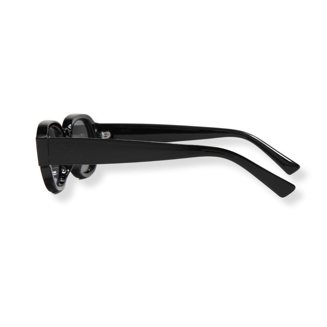Venom Full Black Oval Sunglasses